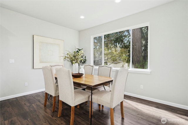 16636 8th Avenue Ct E Unit 05, Spanaway, WA 98387 - dining room featuring wood finished floors, baseboards, and recessed lighting