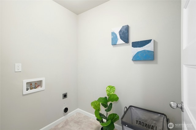 16636 8th Avenue Ct E Unit 05, Spanaway, WA 98387 - laundry room featuring hookup for a washing machine, hookup for an electric dryer, and baseboards