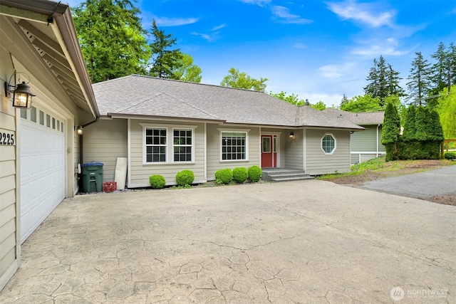 2225 Old Lakeway Dr, Bellingham, WA 98229 - ranch-style home featuring driveway, roof with shingles, and a garage