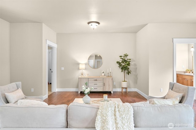 2225 Old Lakeway Dr, Bellingham, WA 98229 - living room featuring wood finished floors and baseboards