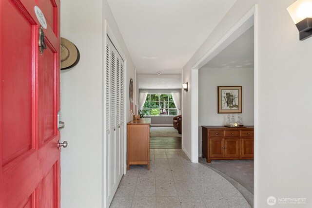 corridor with baseboards
