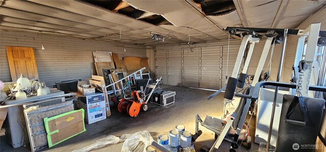 202 W 2nd Ave, Odessa, WA 99159 - garage featuring a garage door opener
