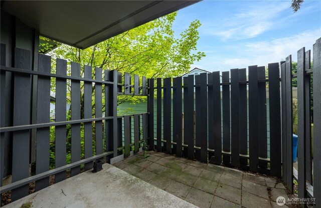 view of patio with fence