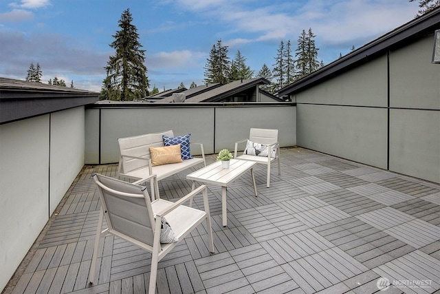 view of patio / terrace with an outdoor hangout area