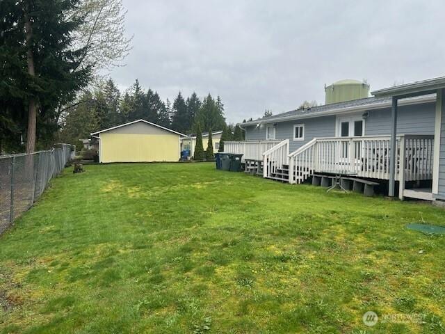 19009 99th Avenue Ct E, Puyallup, WA 98375 - view of yard with a wooden deck