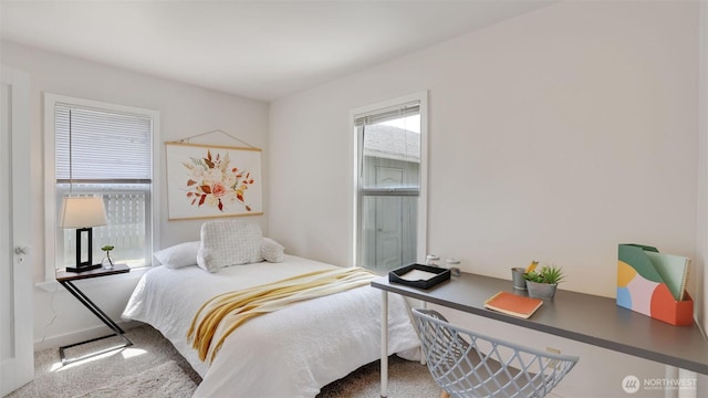 view of carpeted bedroom