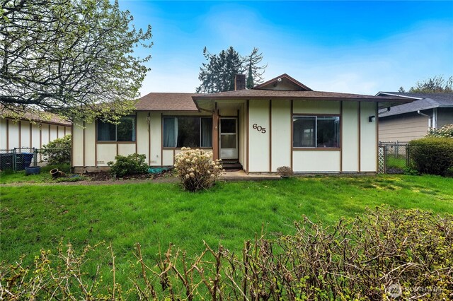 605 W Euclid Ave, Shelton, WA 98584 - rear view of house with a chimney and board and batten siding