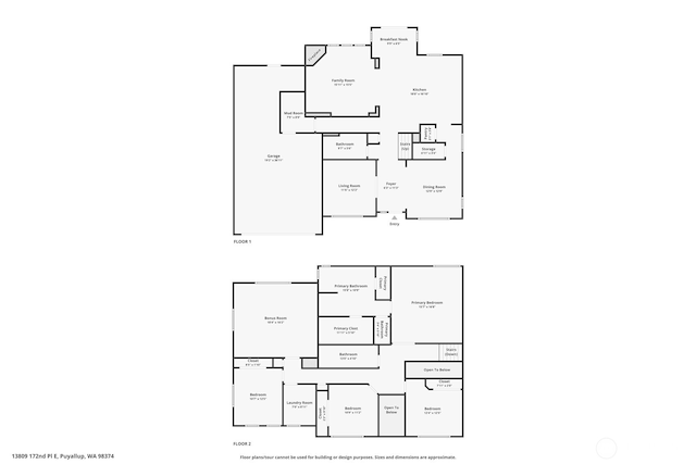 13809 172nd Pl E, Puyallup, WA 98374 - property floor plan