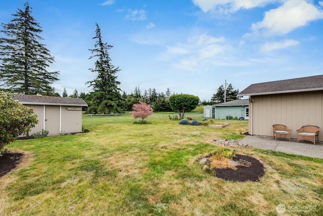 1068 Vista Del Monte, Camano Island, WA 98282 - view of yard featuring a storage shed and an outbuilding
