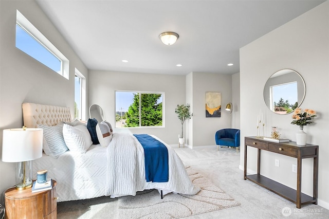 2900 NE 5th Pl, Renton, WA 98056 - bedroom with carpet, baseboards, and recessed lighting