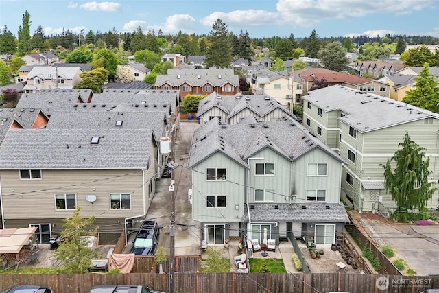 aerial perspective of suburban area