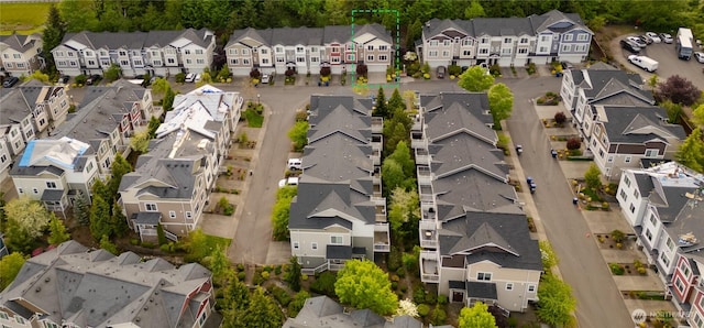 aerial view of residential area