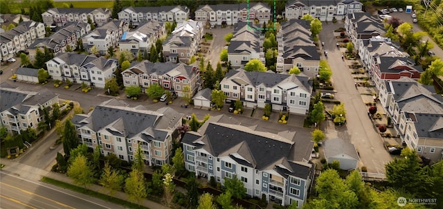 aerial view of residential area