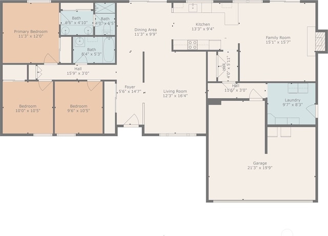 2124 213th Street Ct E, Spanaway, WA 98387 - floor plan / room layout