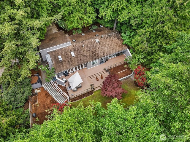 view from above of property