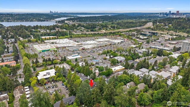 4106 Factoria Blvd SE Unit 216, Bellevue, WA 98006 - aerial view of property and surrounding area featuring a nearby body of water
