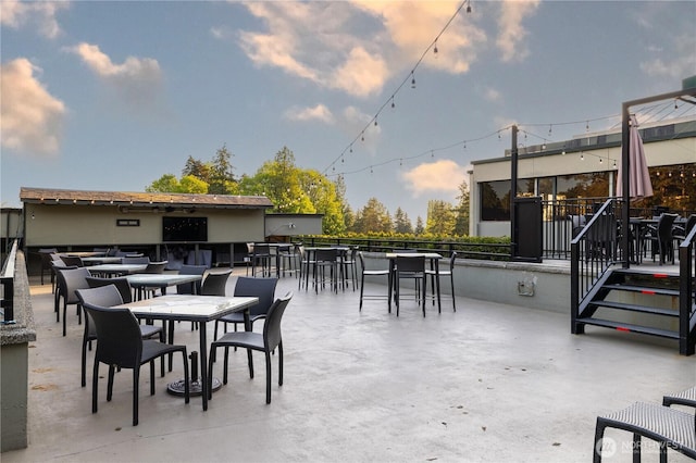 view of patio featuring outdoor dining space
