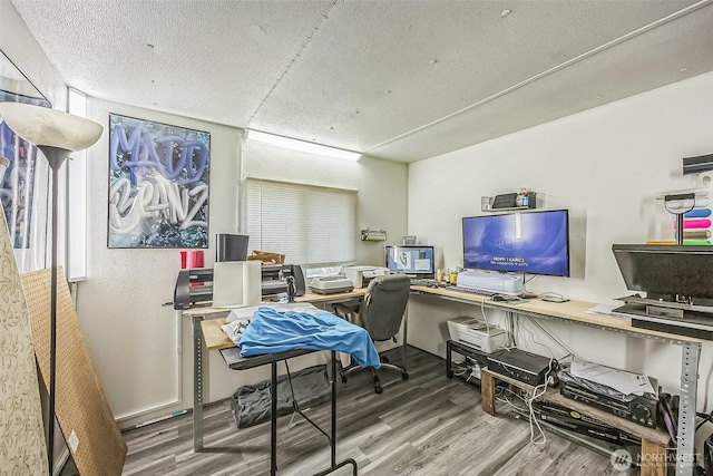 510 Duterrow Rd SE Unit 37, Olympia, WA 98513 - office featuring wood finished floors, a textured ceiling, and plenty of natural light