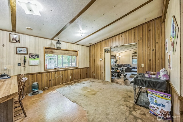 510 Duterrow Rd SE Unit 37, Olympia, WA 98513 - miscellaneous room with wood walls and a textured ceiling