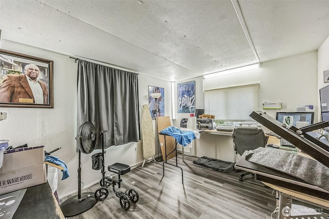 510 Duterrow Rd SE Unit 37, Olympia, WA 98513 - office area with wood finished floors and a textured ceiling
