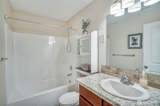 48 Bennett Ln, Oakville, WA 98568 - full bath featuring vanity, bathtub / shower combination, and toilet