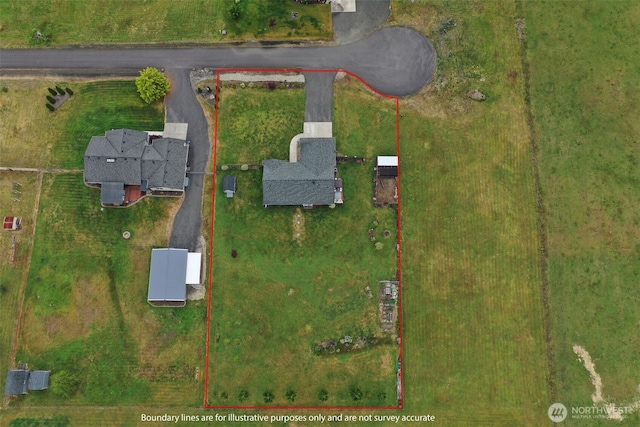 48 Bennett Ln, Oakville, WA 98568 - aerial view of property's location with property parcel outlined