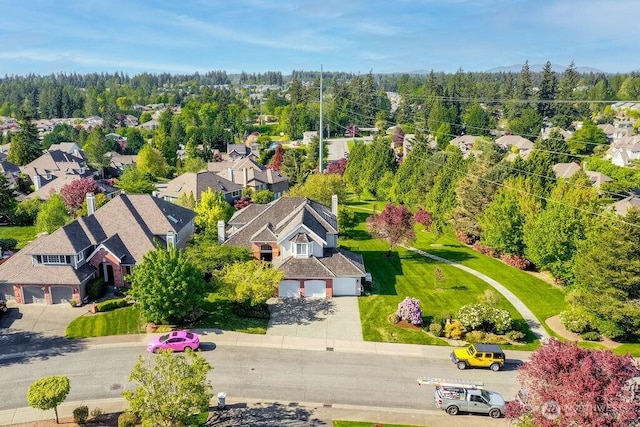 aerial perspective of suburban area