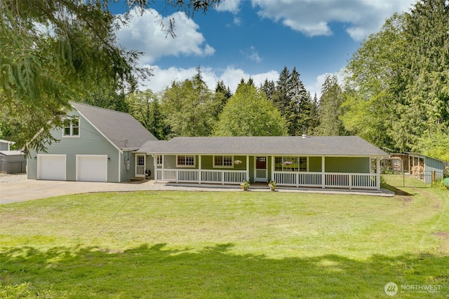 13520 Burn Rd, Arlington, WA 98223 - view of front facade featuring a porch and concrete driveway