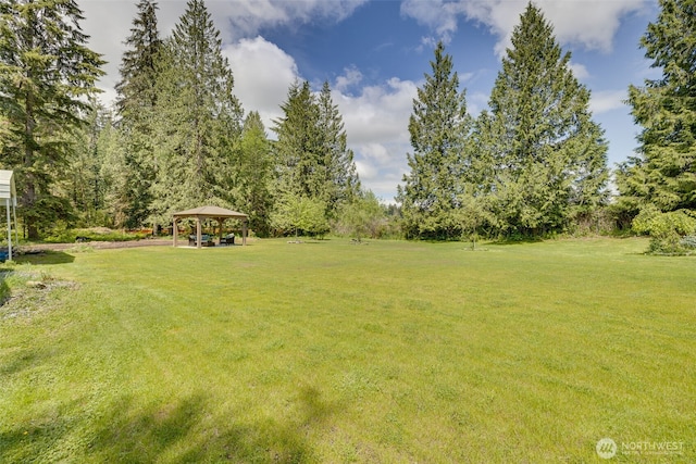 13520 Burn Rd, Arlington, WA 98223 - view of green lawn featuring a gazebo