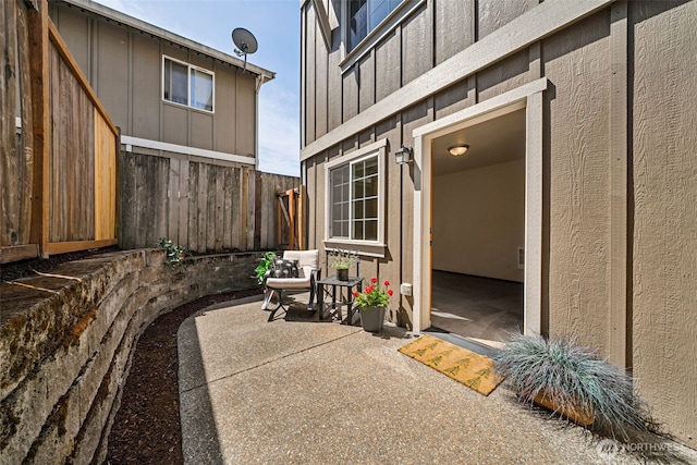 view of patio with fence