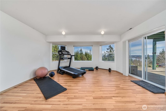 1166 Daniels Ave, Bremerton, WA 98312 - exercise area featuring light wood-style flooring, billiards table, and baseboards