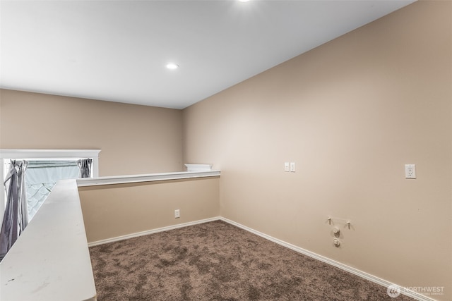 7819 Tolt River Rd NE, Carnation, WA 98014 - unfurnished room with carpet flooring, baseboards, and recessed lighting