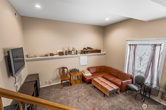 7819 Tolt River Rd NE, Carnation, WA 98014 - living area with carpet and recessed lighting