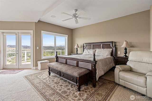 4316 Crystal Lane Loop SE, Puyallup, WA 98372 - carpeted bedroom featuring access to outside, baseboards, and a ceiling fan