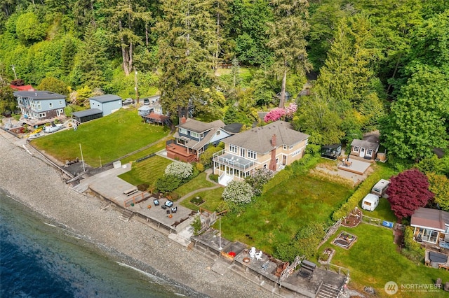 14010 SW Bates Rd, Vashon, WA 98070 - drone / aerial view of a nearby body of water