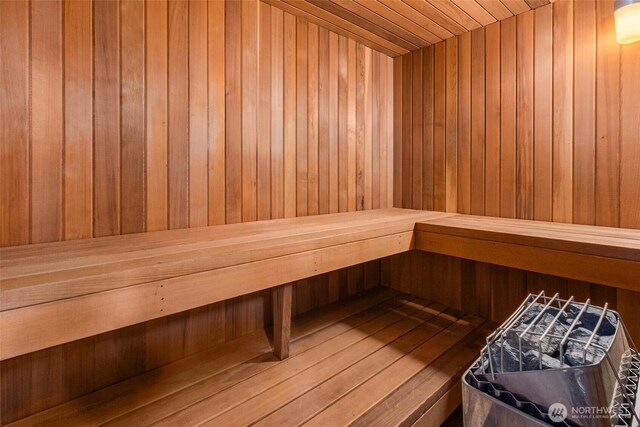 14010 SW Bates Rd, Vashon, WA 98070 - sauna with wooden walls