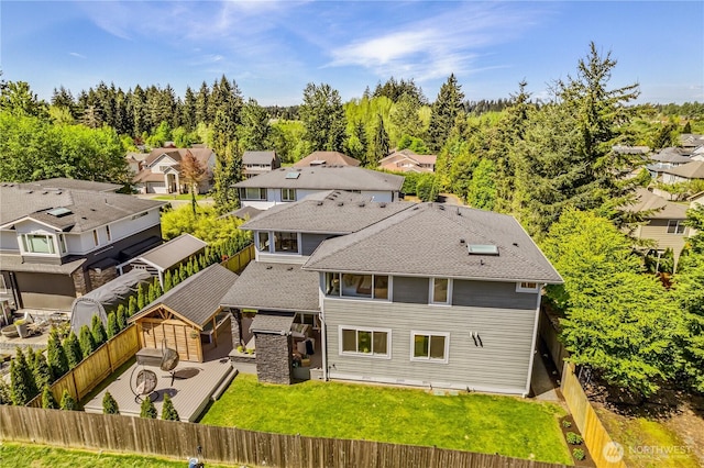 aerial perspective of suburban area