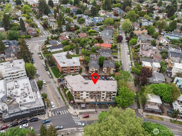 aerial overview of property's location featuring nearby suburban area