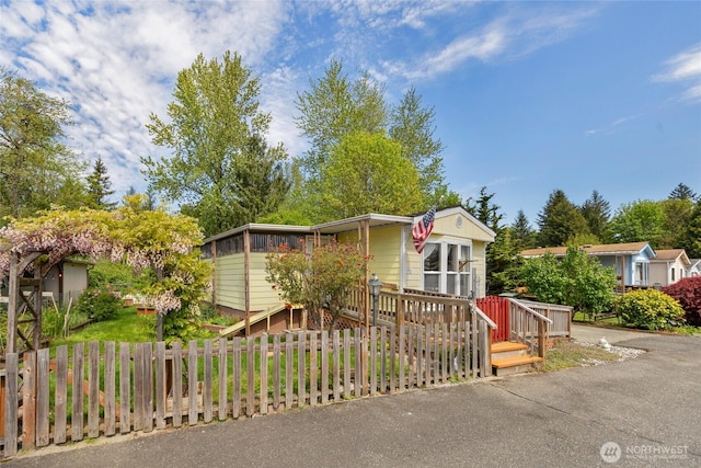 212 Old Owen Rd Unit 46, Sultan, WA 98294 - view of front facade with a wooden deck