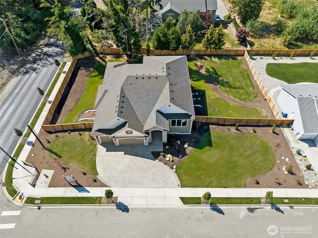 view from above of property