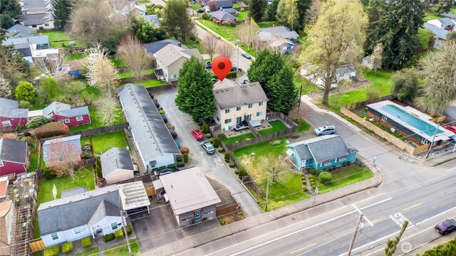 aerial perspective of suburban area