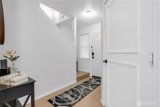 entryway featuring light wood-type flooring