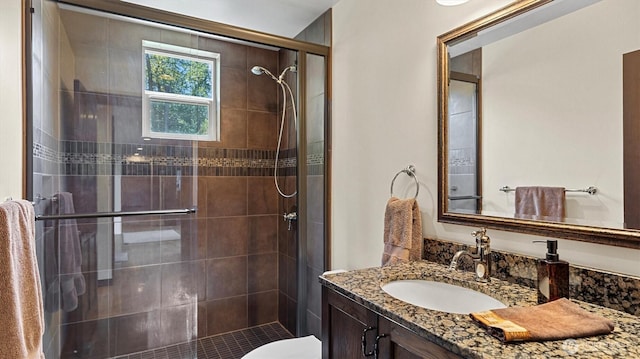 510 Dempsey Rd, Leavenworth, WA 98826 - bathroom with a shower stall, vanity, and toilet