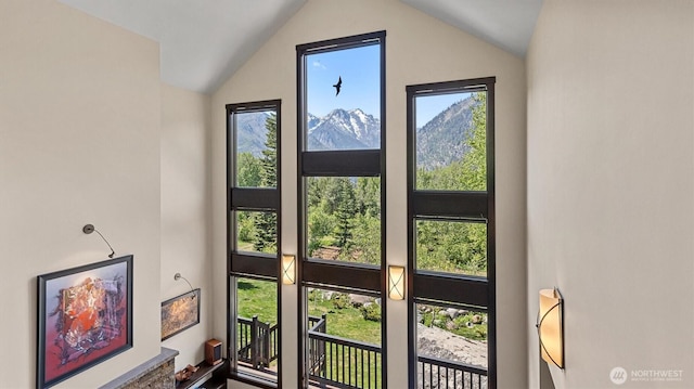 510 Dempsey Rd, Leavenworth, WA 98826 - doorway with high vaulted ceiling and plenty of natural light