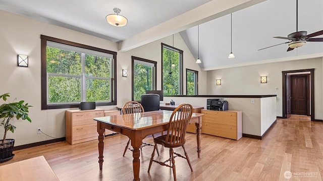 510 Dempsey Rd, Leavenworth, WA 98826 - office space featuring baseboards, light wood-style floors, and ceiling fan