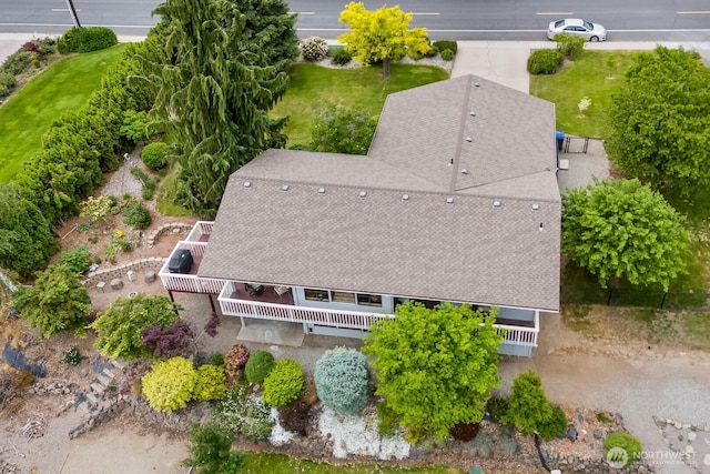 view from above of property