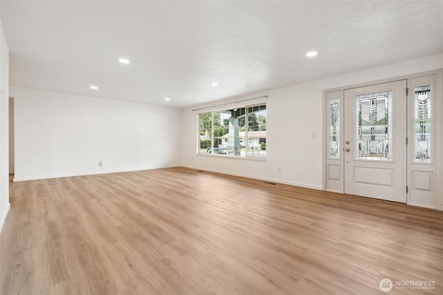 133 Bradley St, Walla Walla, WA 99362 - foyer entrance featuring light wood finished floors, recessed lighting, and baseboards