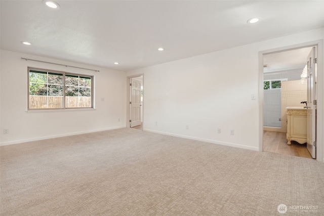 133 Bradley St, Walla Walla, WA 99362 - spare room featuring light colored carpet, recessed lighting, and baseboards