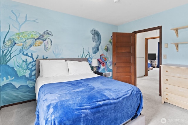 view of carpeted bedroom
