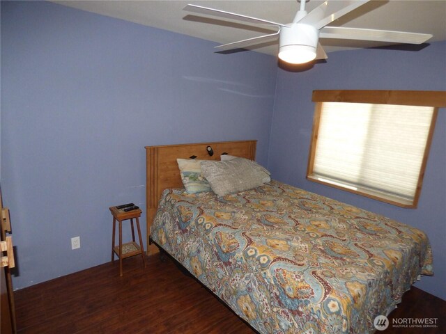 1061/2 Indian Ave E, Brewster, WA 98812 - bedroom featuring wood finished floors and a ceiling fan